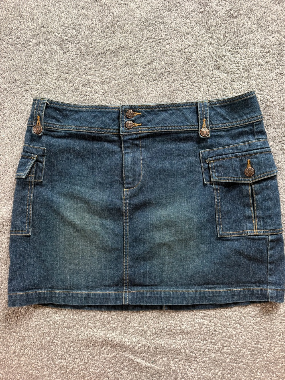 Vintage Y2K Old Navy Denim Cargo Mini Skirt